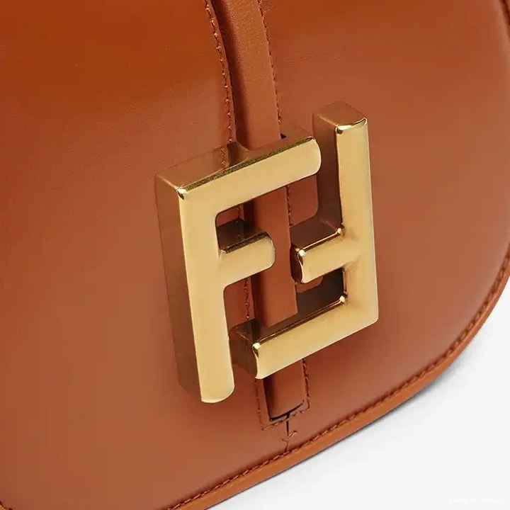 Affordable HOT Brown Mini Leather In Bag Fendi C'mon Calf 0627